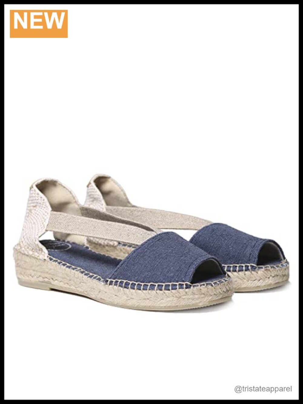 Cotton Slingback Espadrille Wedge Sandals Peep Toe Slip-On